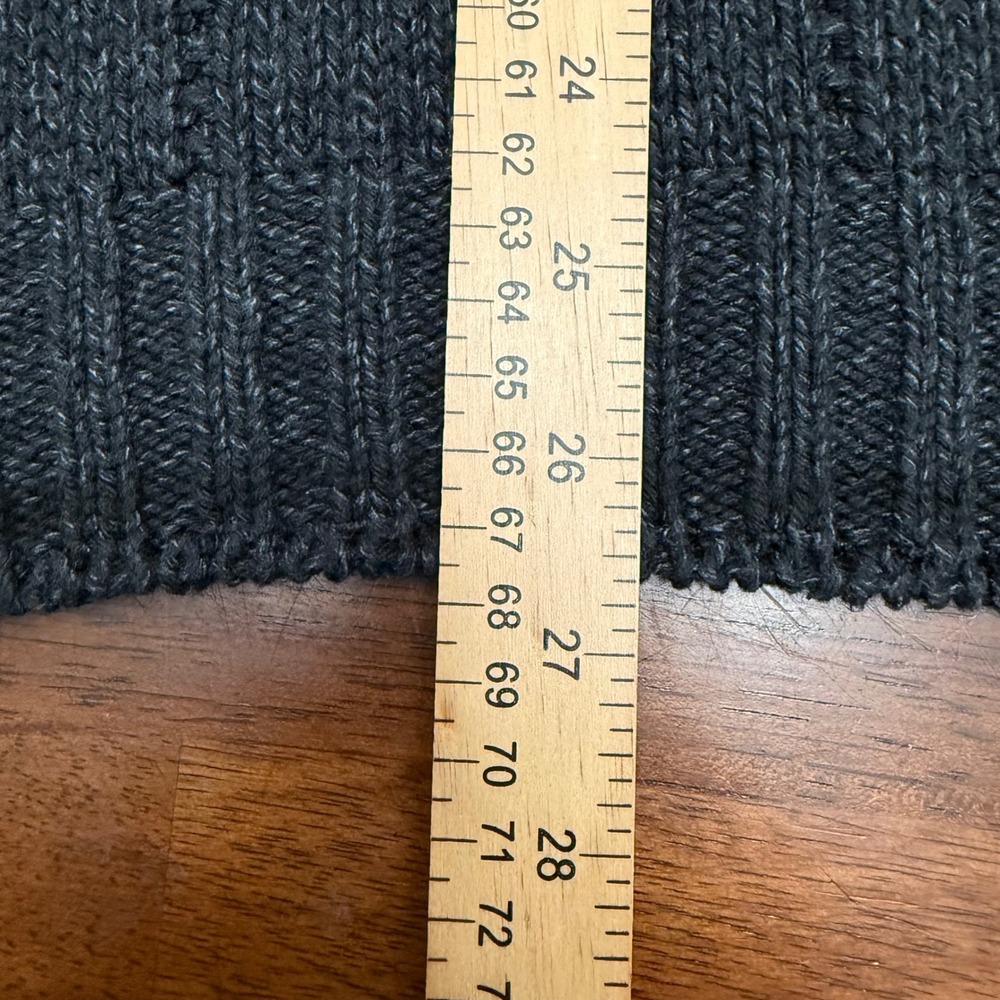 Eddie Bauer Sweater Mens XL Gray Vintage Made in USA Cotton Knit Crewneck Ribbed - Picture 6 of 6